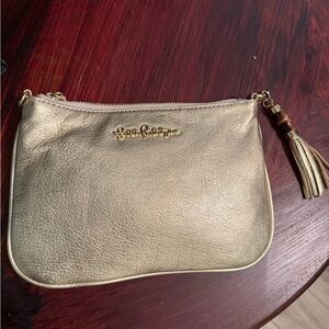 Lilly Pulitzer Metallic Gold Clutch